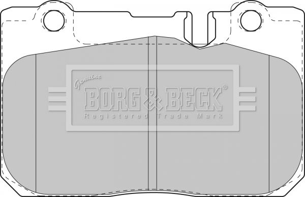 BORG & BECK stabdžių trinkelių rinkinys, diskinis stabdys BBP1631